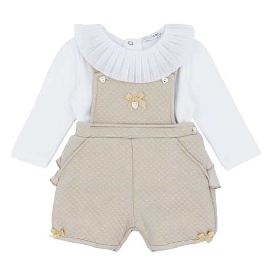 BLUES BABY- Dungaree set ( Beige)