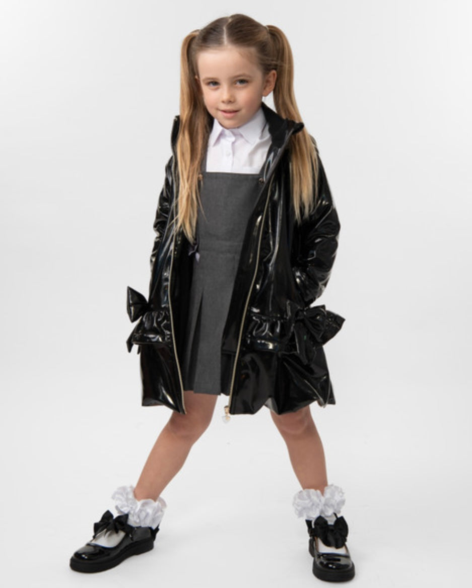 CARAMELO- School rain Mac (Black)