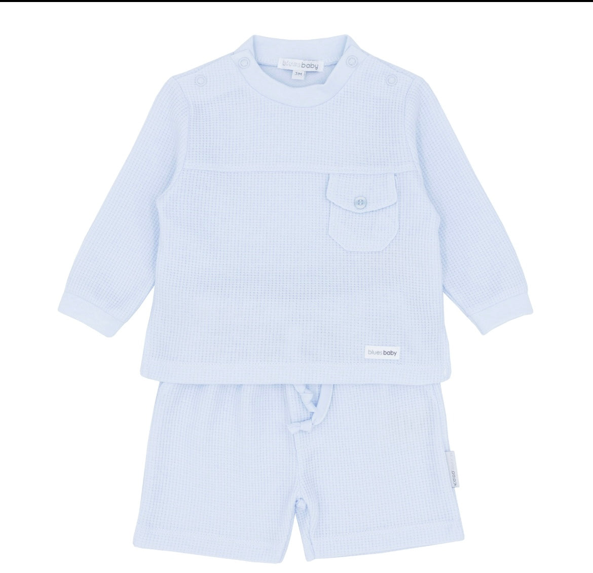 BLUES BABY- Ribbed short and sweater set