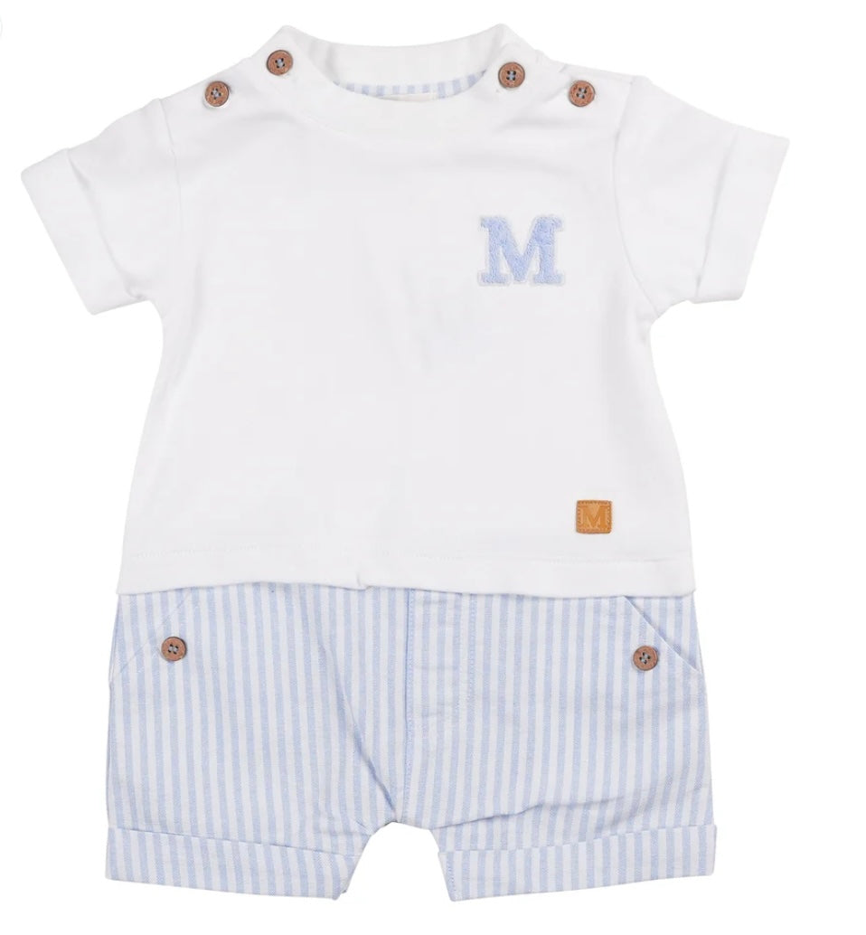 MINTINI- MB6312- Stripe collar romper