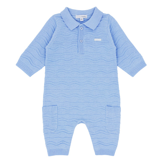 BLUES BABY - Knit Romper ( Blue)