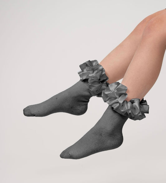 CARAMELO- Ankle tutu sock ( GREY)