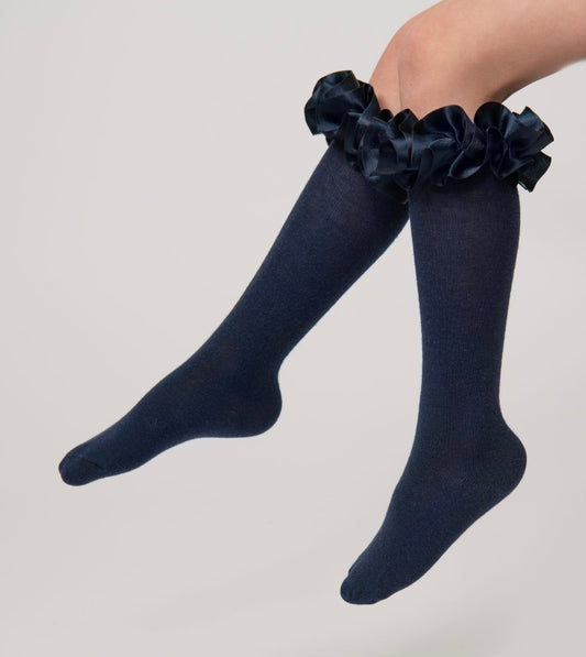 CARAMELO-Knee high tutu socks (NAVY)