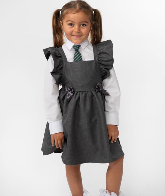 CARAMELO- School pinafore Flared ( Grey)