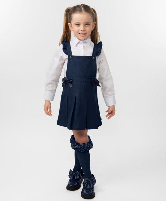 CARAMELO- Slim fit school pinafore (NAVY)