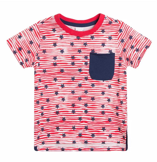 NEWNESS- Stripes n Stars T Shirt