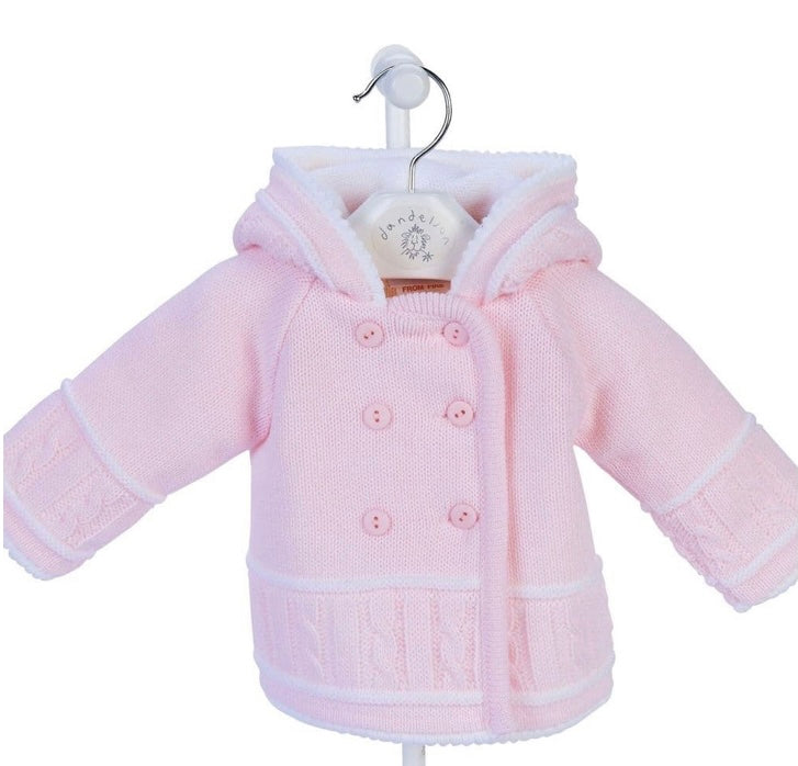 DANDELION- Knitted pram jacket (PINK)