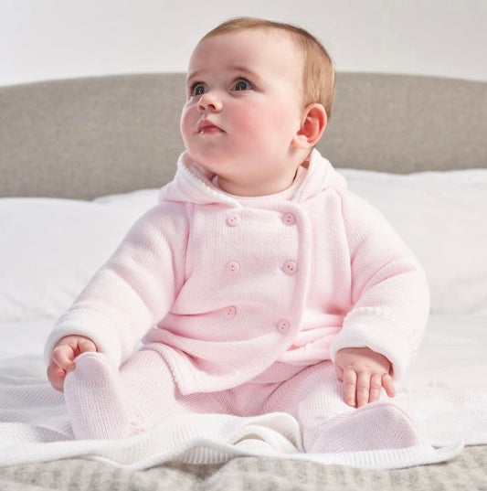 DANDELION- Knitted pram jacket (PINK)